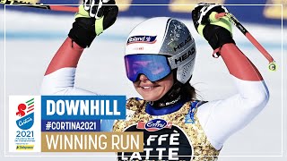 Corinne Suter  Gold  Women’s Downhill  2021 FIS World Alpine Ski Championships [upl. by Colpin]