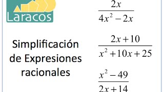 Simplificacion de expresiones racionales [upl. by Ellenar704]