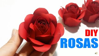 Como hacer flores de papel Rosas Super faciles y rapidas  DIY Manualidades 102 [upl. by Eniar]