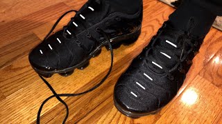 How I Lace the Nike VaporMax Plus  quotTriple Blackquot [upl. by Lad614]