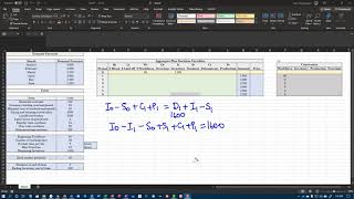 Aggregate Planning Excel Basic Model [upl. by Almund]