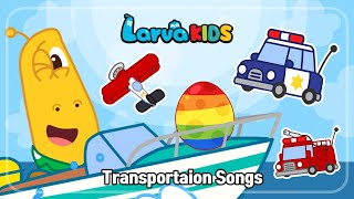 ★TRANSPORTATION SONGS★  Larva KIDS  car song  compilation  15min [upl. by Tnahs869]