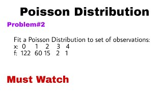 3 Poisson Distribution  Concept and Problem2 [upl. by Retsim44]