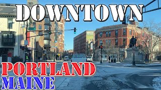 Portland  Maine  4K Downtown Drive [upl. by Antonella]