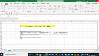 Convert 1K to 1000 1M to 1000000 etc in Excel [upl. by Hares]