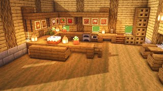 Minecraft Small Wooden Kitchen Design  Tutorial [upl. by Doloritas]