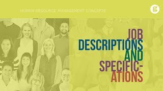 Job Descriptions and Specifications [upl. by Nesahc]