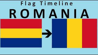 Historical Flags of Romania Timeline with the national anthem of Romania quotDeșteaptăte românequot [upl. by Ylsel]