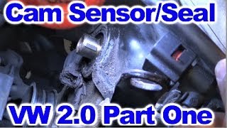 How to replace the Camshaft Position Sensor on VW 20 L Part One [upl. by Tiffy]