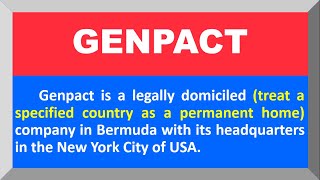 About Genpact Company [upl. by Zora]