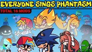 Friday Night Funkin Everyone Sings Phantasm  Chaos Nightmare Sonic vs Fleetway FNF Mod [upl. by Ailin]