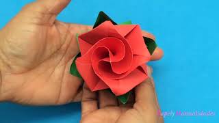 Tutorial Rosas de papel perfectas para regalos 🌹 [upl. by Sonja865]