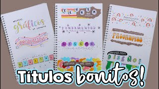 TÍTULOS BONITOS aesthetic SIN LETTERING ✄ Barbs Arenas Art [upl. by Letha822]