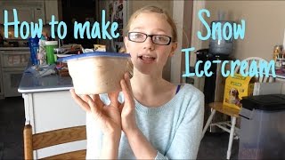 How To Make Snow Icecream [upl. by Roi]