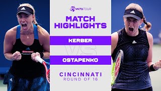 Angelique Kerber vs Jelena Ostapenko  2021 Cincinnati Round of 16  WTA Match Highlights [upl. by Cathryn314]