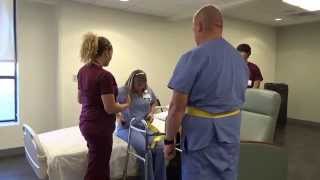 Physical Therapy Transfer Training  How To Transfer From Wheelchair To Bed [upl. by Neehs]