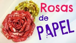 Tutorial Rosas de papel Paper roses [upl. by Anihsat92]