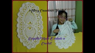 CarpetaTapete Ovalado Tejido a Crochet [upl. by Maxia]