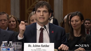 Ashton Kutcher Speech on Human Trafficking Before Congress  ABC News [upl. by Ecnarual160]