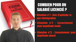 Licenciement pour inaptitude  Indemnités [upl. by Eecak]