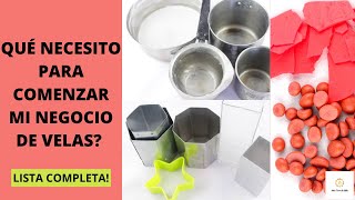 MATERIALES Para Hacer VELAS CASERAS 🗒 Lista COMPLETA [upl. by Annaierb]