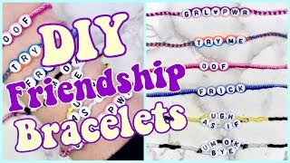 How to Make 3 EASY Friendship Bracelets VSCO inspired adjustable [upl. by Yemac718]