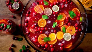 A Delicious Refreshing Christmas Punch Recipe  Christmas Cocktail [upl. by Sidell]