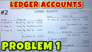 LEDGER Problem 1  Solved Example  Class 11  BCOM  CA Foundation [upl. by Guimar]