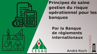 Principes de saine gestion du risque opérationnel Bâle II Banque des règlements internationaux BRI [upl. by Joanna]