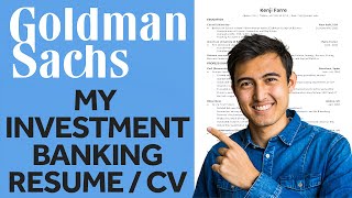 My Goldman Sachs Resume for Investment Banking [upl. by Schilit]