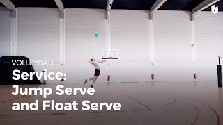 Service jump serve and float serve  Volleyball [upl. by Aschim74]