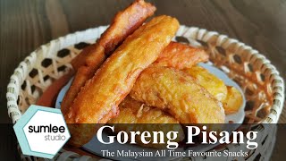 Goreng Pisang Crispy Recipe with 1 secret ingredient  Malaysia Favourite Street food [upl. by Salvay]