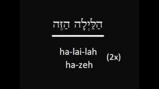 Prayereoke The Four Questions Mah Nishtana at the Passover Seder [upl. by Ycnuahc]