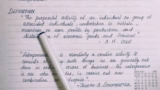 Entrepreneurship  Meaning And Definition Tamil TN PLUS TWO COMMERCE [upl. by Neeven]