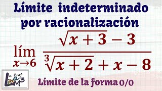 Limite indeterminados con radicales  La Prof Lina M3 [upl. by Carilyn]