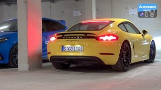 Porsche 718 Cayman S 350hp  pure SOUND 60FPS [upl. by Delija]