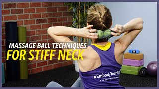 Massage Ball Techniques for Stiff Neck [upl. by Anitram356]