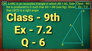 Class  9th Ex  72 Q6 Triangles Maths NCERT CBSE [upl. by Farrel602]