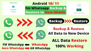 How To Backup And Restore FM WhatsApp Chats to New Mobile  Technical Rex [upl. by Gapin]