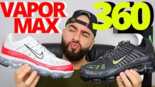 Nike AIR VAPORMAX 360 On Foot Review BLACK  WHITE amp RED [upl. by Won733]