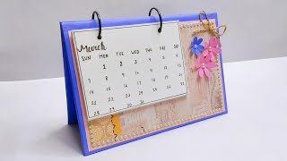 DIY Calendar 2020  How To Make Cute Desk Calendar For New Year [upl. by Rothwell]