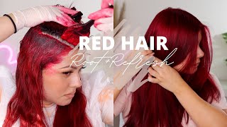 RED HAIR ROOT TOUCH UP  REFRESH ROUTINE [upl. by Dnyletak263]