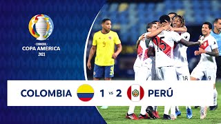 HIGHLIGHTS COLOMBIA 1  2 PERÚ  COPA AMÉRICA 2021  200621 [upl. by Good]