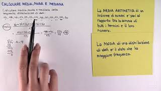 Calcolare media moda e mediana [upl. by Caplan]