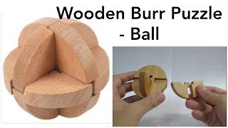 Burr Puzzle 3D Wooden Ball [upl. by Kitrak]