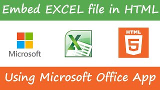 Embed Excel Viewer On Webpage HTML Using Microsoft Web Office App [upl. by Pollak705]