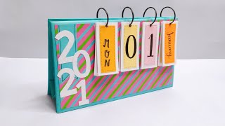 DIY Easy Desk Calendar 2021  Desk Decor [upl. by Gebhardt205]