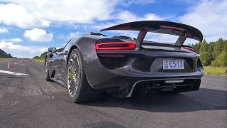 Porsche 918 Spyder  Launch Control Revs Drag Racing Donuts amp More [upl. by Chrisse]