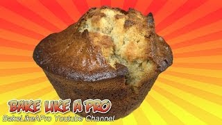 EASY Jumbo Banana Muffins Recipe by BakeLikeAPro [upl. by Eenram]