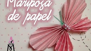 TUTORIAL Cómo Hacer Una mariposa de PapelHow to Make Paper Buterfly [upl. by Notecnirp]